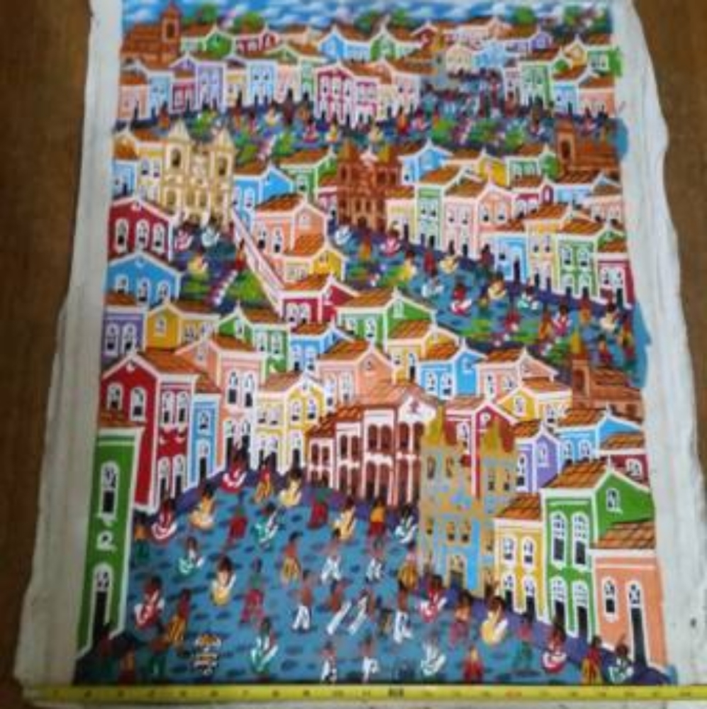CROSS SOLD: Brazil Art Painting - Salvador Bahia Scene by Val Santana